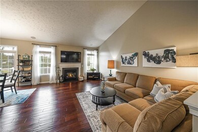Spacious Great room with Brazilian Cherry Hardwood...