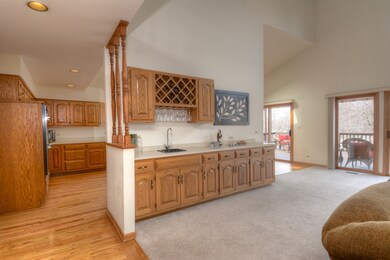 Wet Bar and Serving Area in Family Room