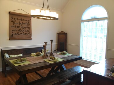View of formal dining room from the entrance foyer