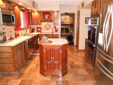 Kitchen with stainless steel appliances