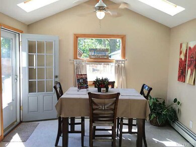 Dining Room. Bump out in Kitchen with cathedral ce