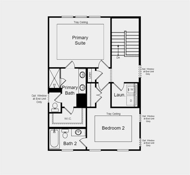 Second Floor Plan - Design options added include: 