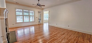 Great room flows into the kitchen and hearth room 