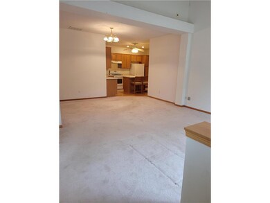 Living room into dining area