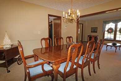 Chandelier, door to the Kitchen