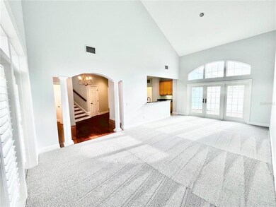 Large Family Room with Cathedral Ceilings