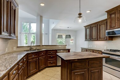 Large Island Kitchen with granite counters