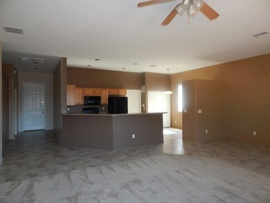 Kitchen and Dining From Living Area