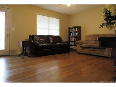 newly painted living room features hardwood floori