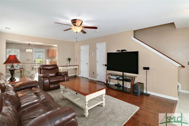 Living room with beautiful wood floors