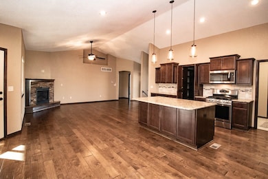 Cozy tucked-away gas fireplace!