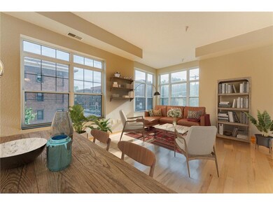 Living room virtually staged