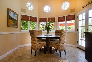 Breakfast nook with octagonal-beamed ceiling