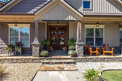 Property entrance with a porch
