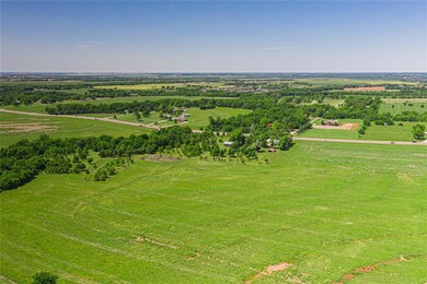 Overview of rural landscape with agricultural land