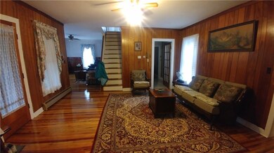 Front living room with refinished hardwood floors