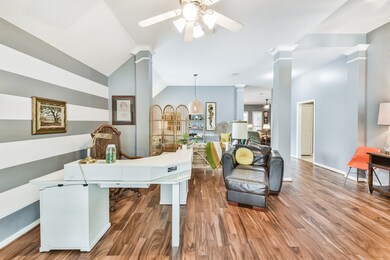 Great view from the study into the dining room