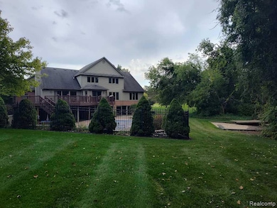 View of yard with a deck