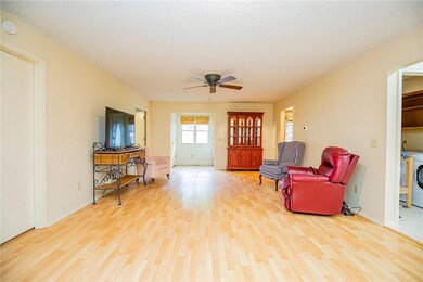 View of living room from sunroom.
