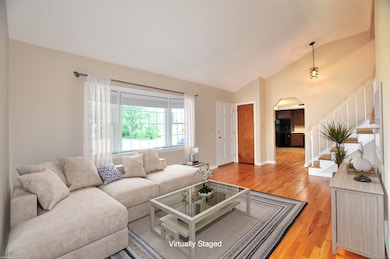 Living room with Bay window