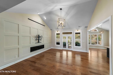 Vaulted ceiling in great room