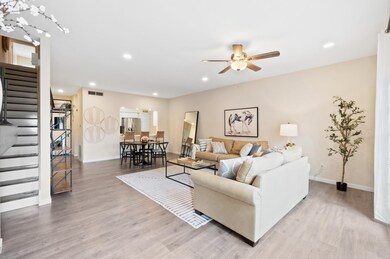 This spacious and inviting family room features an