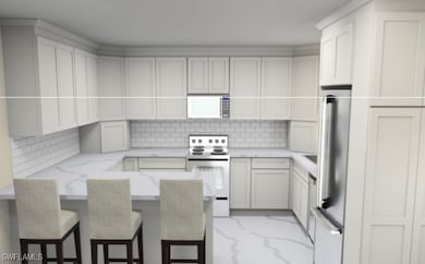 Virtually completed kitchen, designed by owner
