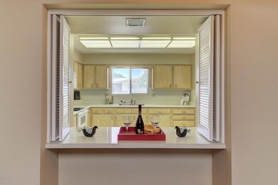 View from kitchen to living room