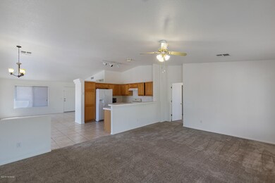 Family Room to Kitchen and Living Room