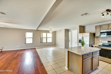 Open kitchen to living room