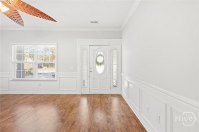 Enter the home and notice the beautiful flooring.