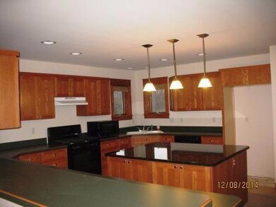 Kitchen with granite island