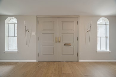 Beautiful freshly painted french doors.