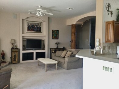 Family Room with beehive fireplace