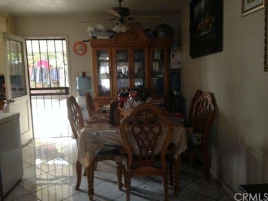 Dining area steps out to backyard
