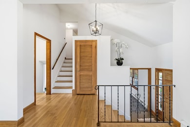 from from door you turn right into family room or walk up steps to living room.