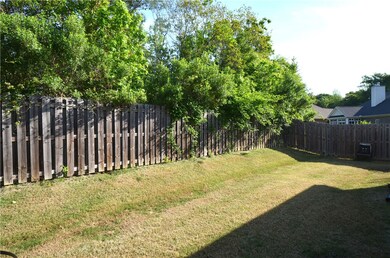 Back yard with fence
