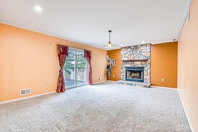 Spacious Family Room With Wood Burning Fire Place,