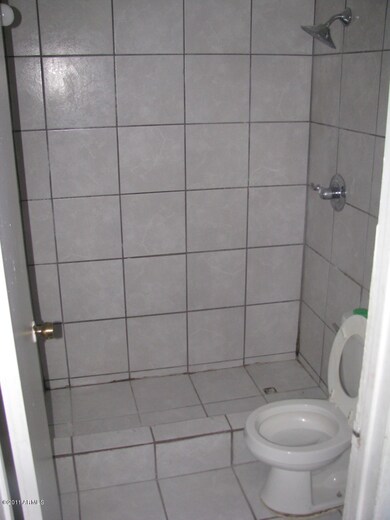 Hallway bathroom with stand alone shower