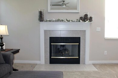 Gas log fireplace