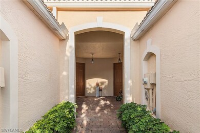 Walking up the entryway outside