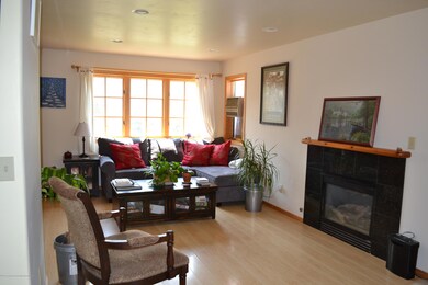 Living room with fireplace