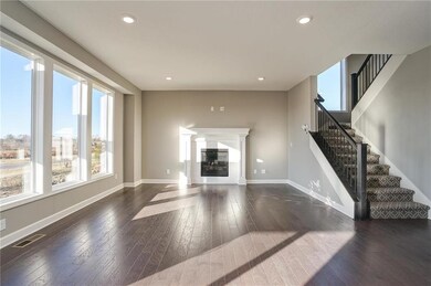 Great room with gas fire place.