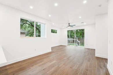 Empty room featuring light wood-style floors, rec