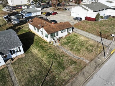 Aerial view of residential area