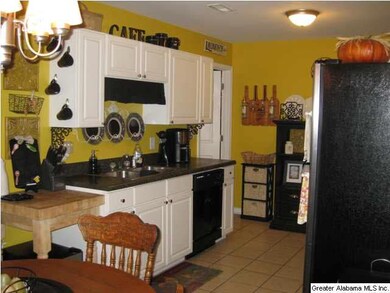 Open kitchen with eat in area