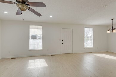 Large open concept living and eating area 