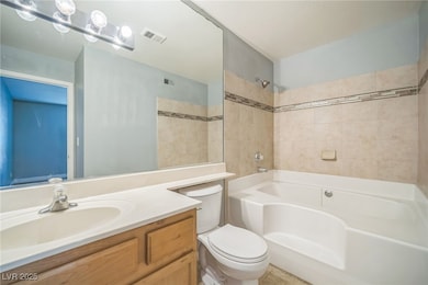 Full bath with shower / washtub combination and va