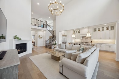 Living area featuring light wood finished floors, 