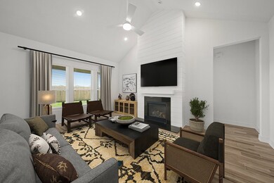 Great room with fireplace
